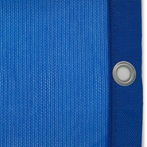 Telo ombreggiante blu con bordatura